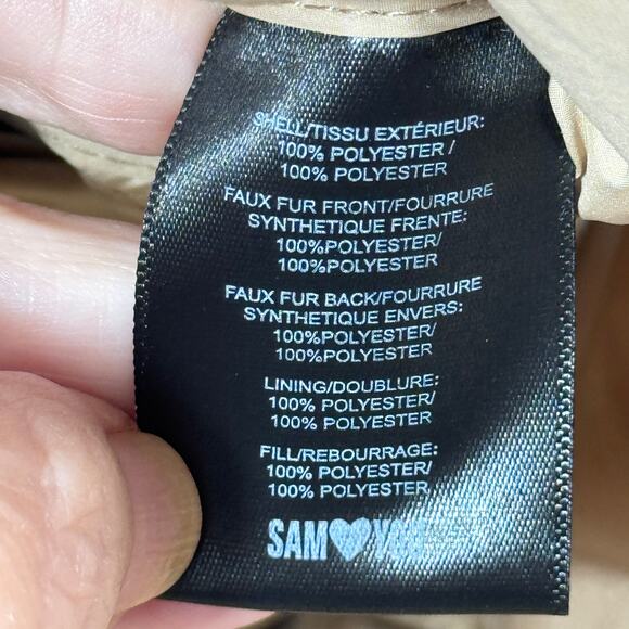 Sam Edelman NWT Mixed-Media Polyester Faux Fur Puffer Jacket Size Small - Picture 14 of 15